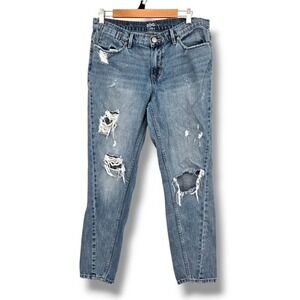 BDG Slim Boyfriend Jeans Distressed Ripped Light Wash Denim‎ Women's Size 28